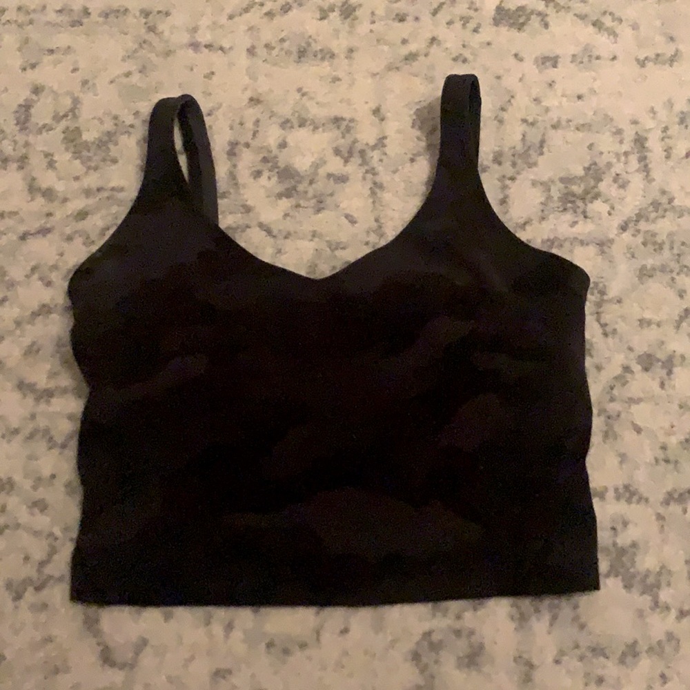 lululemon align tank. worn one time. size 6. deep camo